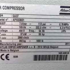 فروش کمپرسور Atlas Copco GA 37 FF PLUS compressor فابریک - تصویر 2