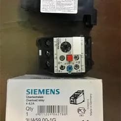 رله‌ی دو فلزی زیمنس، مدل ۳UA۵۹ ۰۰-۱G، ساخت شرکت SIEMENS.
