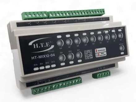رله ۱۲ کانال صنعتی با پروتکل ارتباطی RS485-MODBUS RTU از هایتک الکترونیک
 - تصویر 1