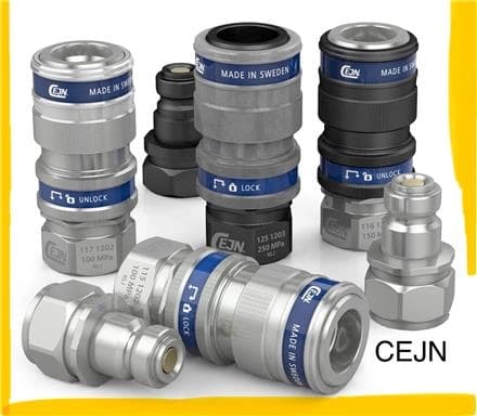 اتصالات هیدرولیکی سریع CEJN، تا فشار 2500 بار.
 - تصویر 1